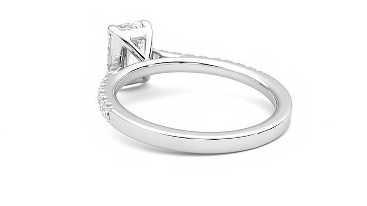 Taylor & Hart Serendipity Emerald Engagement Ring 360 degree image 17