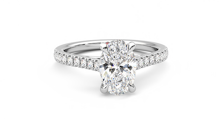 Taylor & Hart Serendipity Oval Engagement Ring 360 degree image 1