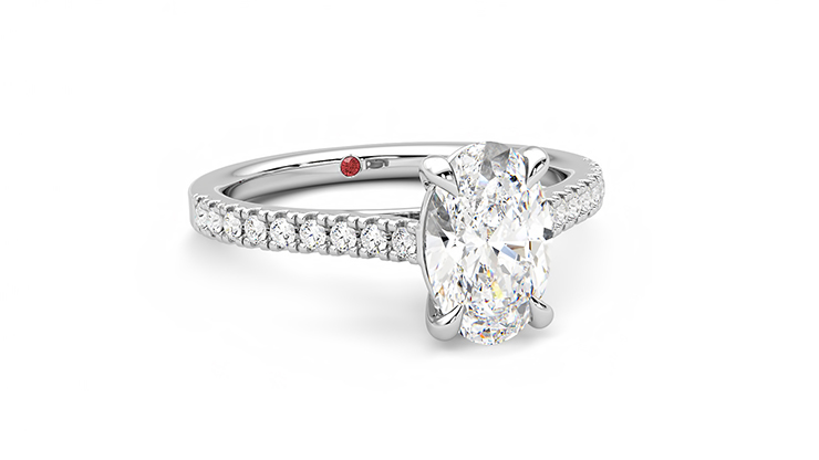 Taylor & Hart Serendipity Oval Engagement Ring 360 degree image 3