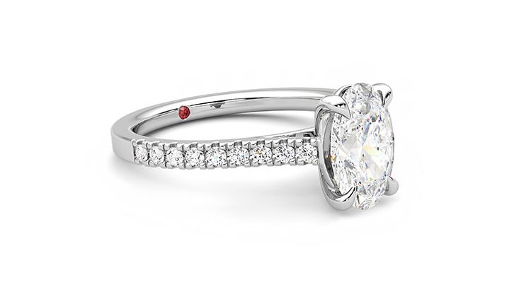 Taylor & Hart Serendipity Oval Engagement Ring 360 degree image 5