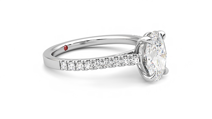 Taylor & Hart Serendipity Oval Engagement Ring 360 degree image 6