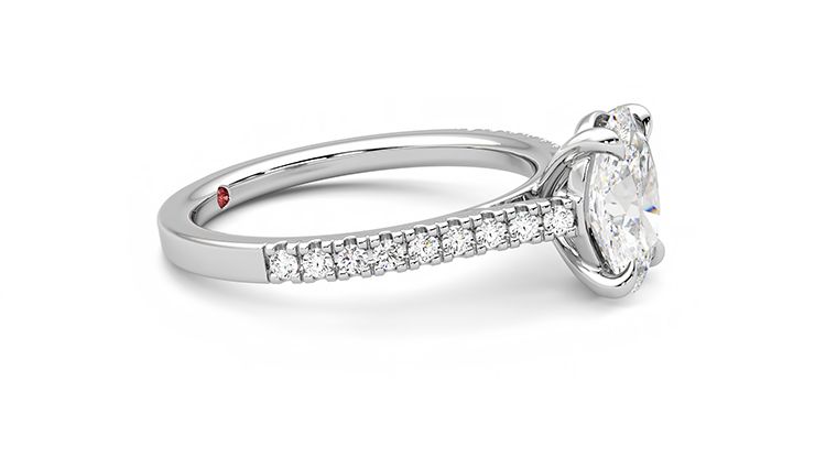 Taylor & Hart Serendipity Oval Engagement Ring 360 degree image 7