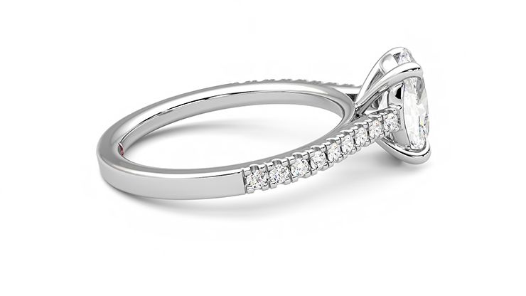 Taylor & Hart Serendipity Oval Engagement Ring 360 degree image 9