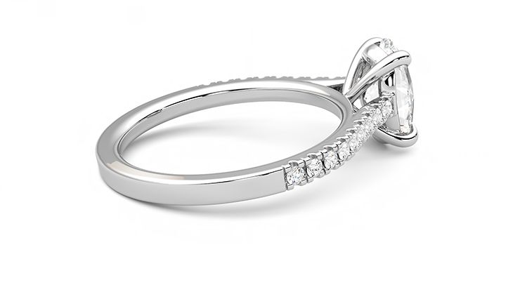 Taylor & Hart Serendipity Oval Engagement Ring 360 degree image 10