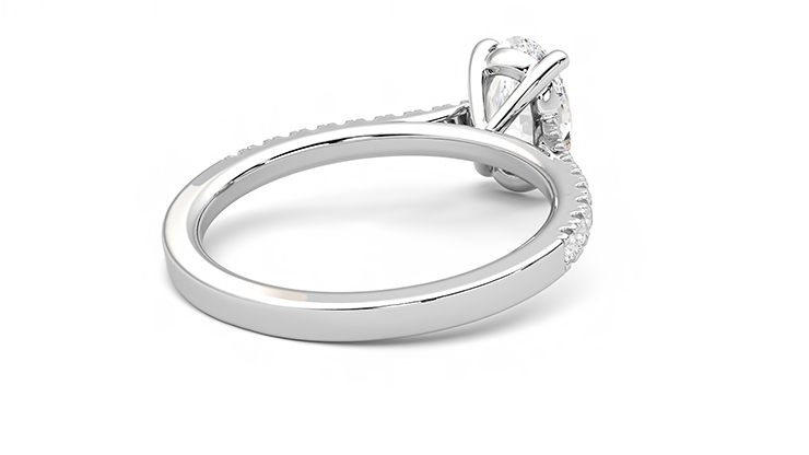 Taylor & Hart Serendipity Oval Engagement Ring 360 degree image 12