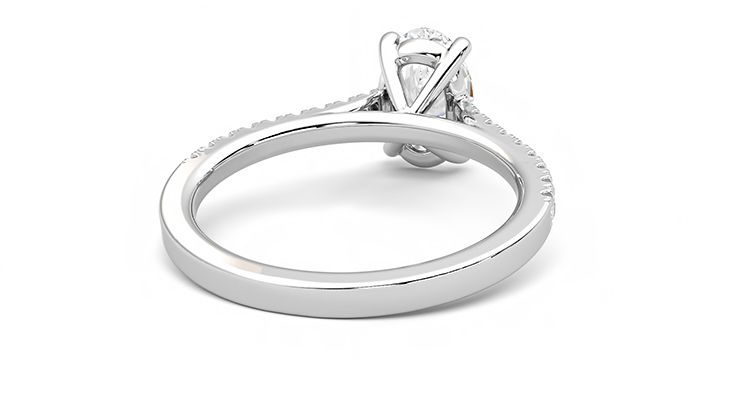 Taylor & Hart Serendipity Oval Engagement Ring 360 degree image 13