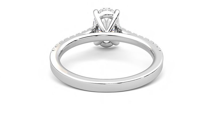 Taylor & Hart Serendipity Oval Engagement Ring 360 degree image 14