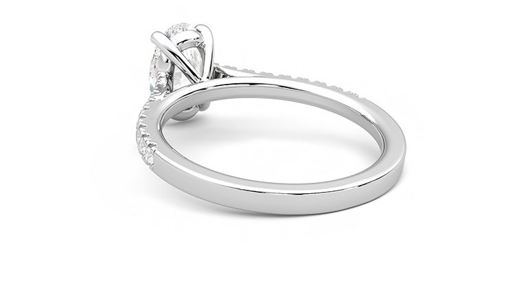 Taylor & Hart Serendipity Oval Engagement Ring 360 degree image 16