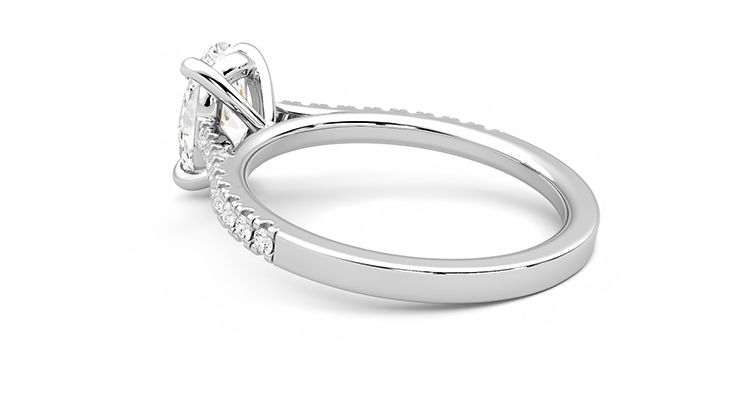 Taylor & Hart Serendipity Oval Engagement Ring 360 degree image 17