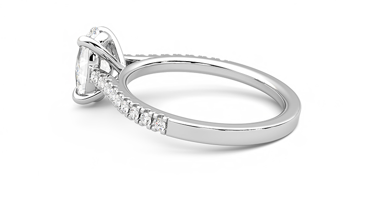 Taylor & Hart Serendipity Oval Engagement Ring 360 degree image 18