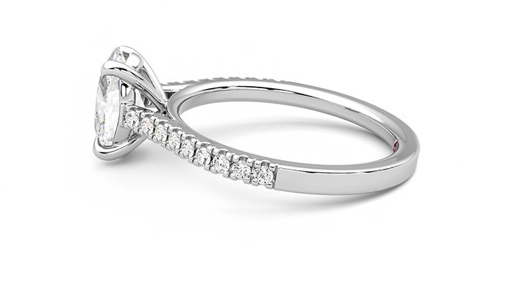 Taylor & Hart Serendipity Oval Engagement Ring 360 degree image 19
