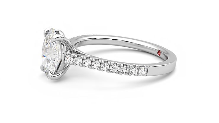 Taylor & Hart Serendipity Oval Engagement Ring 360 degree image 21
