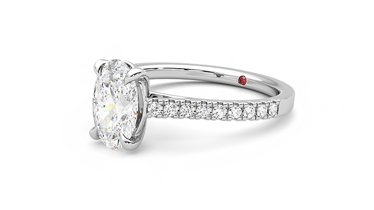 Taylor & Hart Serendipity Oval Engagement Ring 360 degree image 23