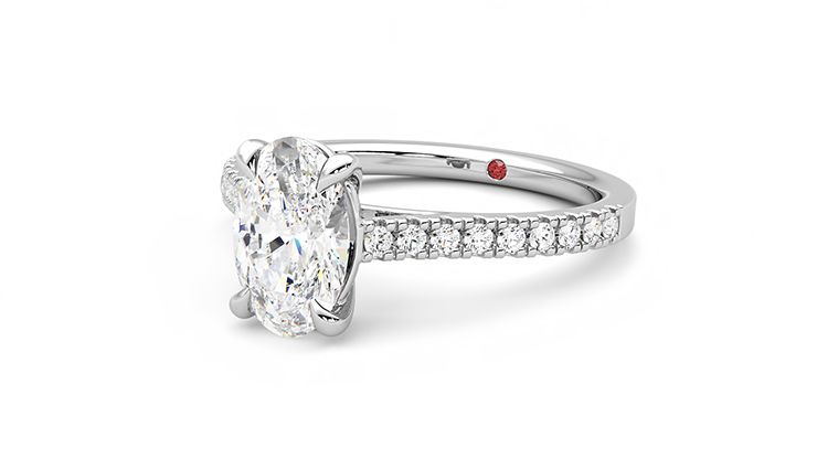 Taylor & Hart Serendipity Oval Engagement Ring 360 degree image 24