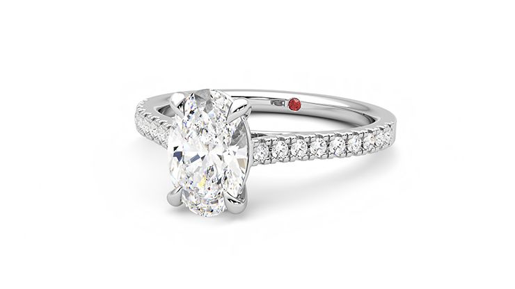 Taylor & Hart Serendipity Oval Engagement Ring 360 degree image 25