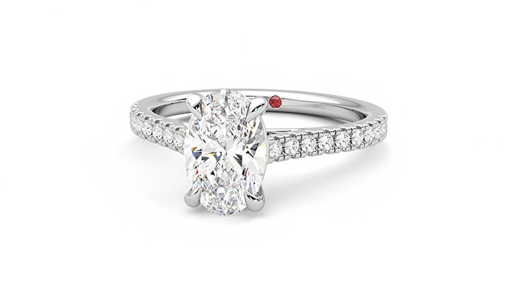 Taylor & Hart Serendipity Oval Engagement Ring 360 degree image 26
