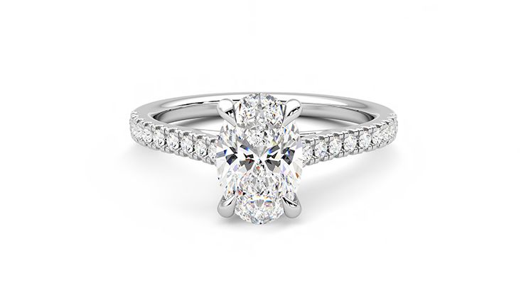 Taylor & Hart Serendipity Oval Engagement Ring 360 degree image 28