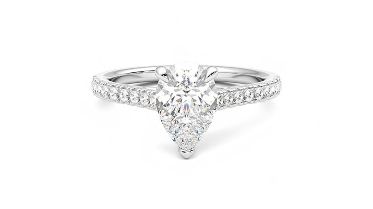 Taylor & Hart Serendipity Pear Engagement Ring 360 degree image 0