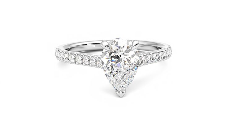 Taylor & Hart Serendipity Pear Engagement Ring 360 degree image 2