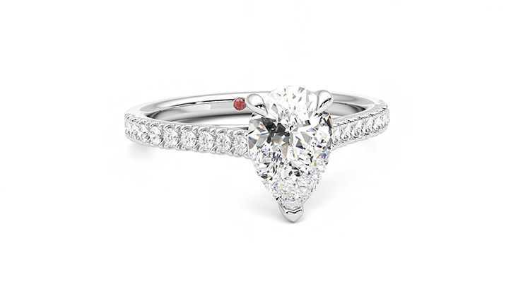 Taylor & Hart Serendipity Pear Engagement Ring 360 degree image 3