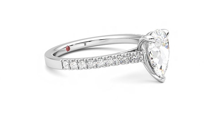 Taylor & Hart Serendipity Pear Engagement Ring 360 degree image 7