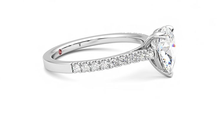 Taylor & Hart Serendipity Pear Engagement Ring 360 degree image 8