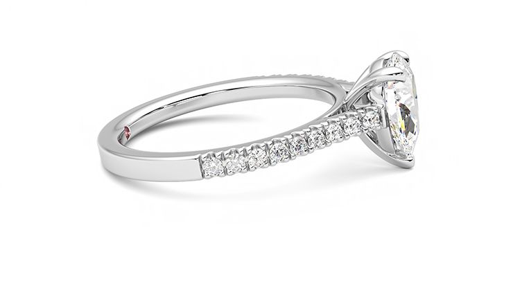 Taylor & Hart Serendipity Pear Engagement Ring 360 degree image 9