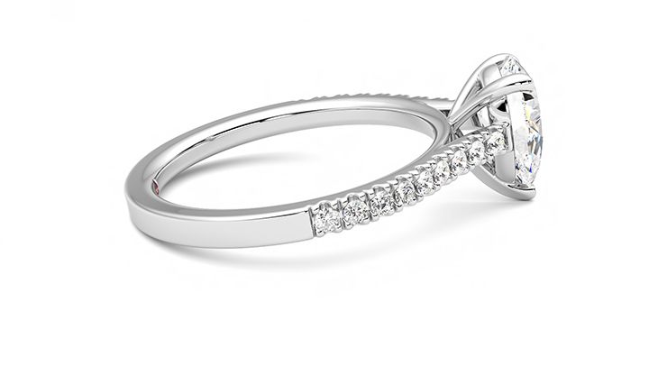 Taylor & Hart Serendipity Pear Engagement Ring 360 degree image 10