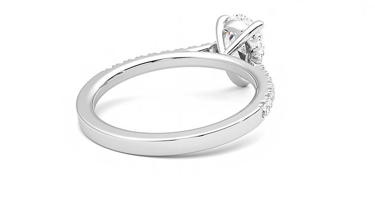 Taylor & Hart Serendipity Pear Engagement Ring 360 degree image 13