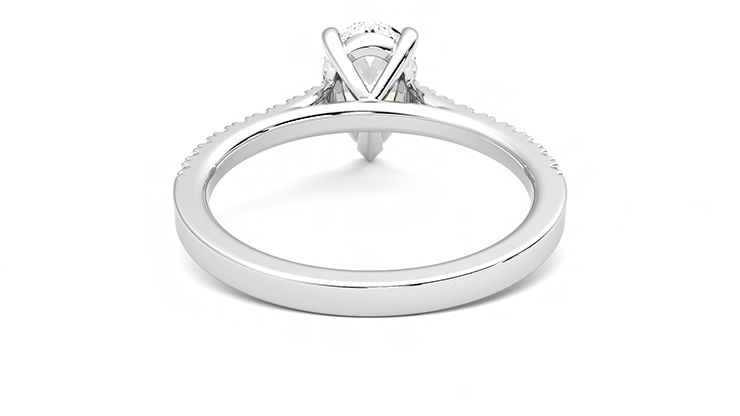 Taylor & Hart Serendipity Pear Engagement Ring 360 degree image 15
