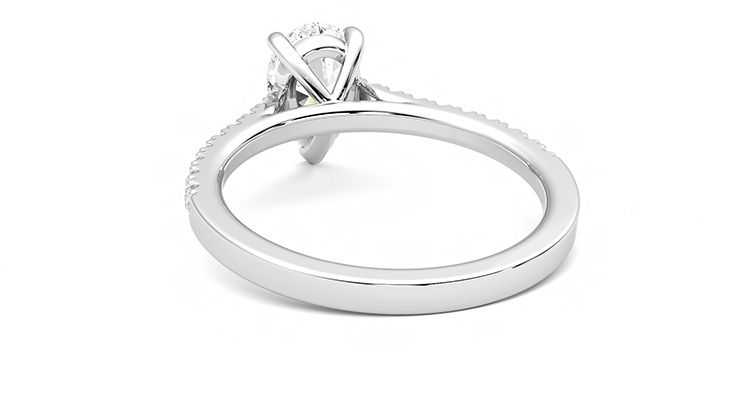 Taylor & Hart Serendipity Pear Engagement Ring 360 degree image 16