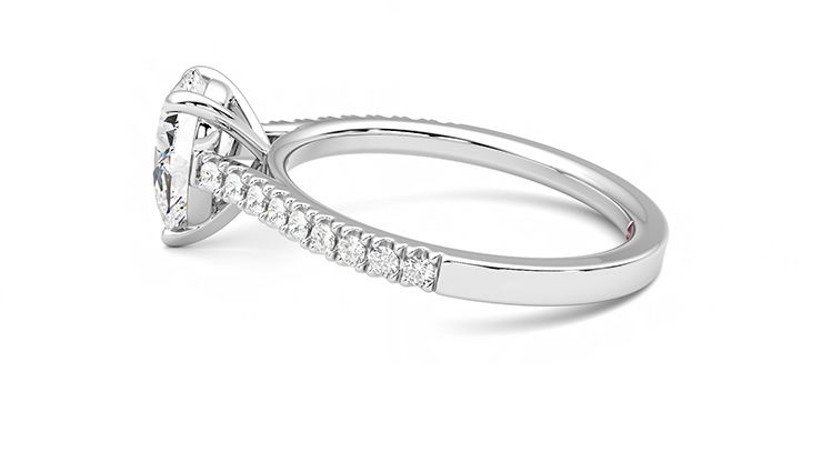 Taylor & Hart Serendipity Pear Engagement Ring 360 degree image 20