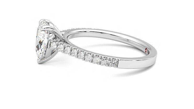 Taylor & Hart Serendipity Pear Engagement Ring 360 degree image 21
