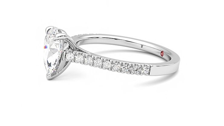 Taylor & Hart Serendipity Pear Engagement Ring 360 degree image 22