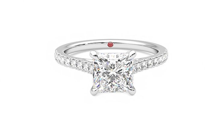 Taylor & Hart Serendipity Princess Engagement Ring 360 degree image 1