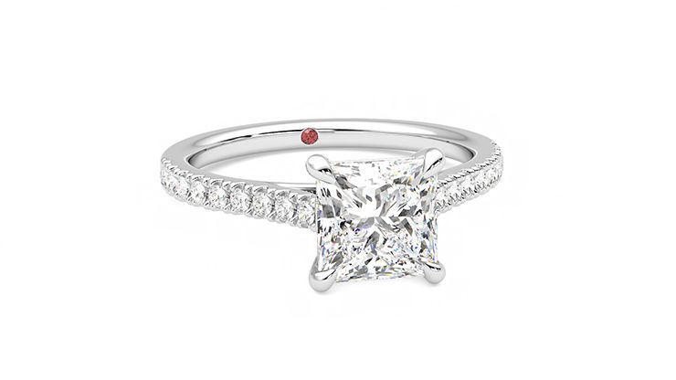Taylor & Hart Serendipity Princess Engagement Ring 360 degree image 3