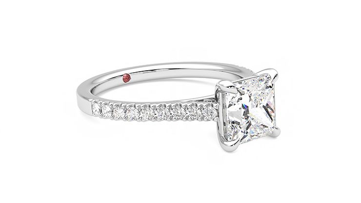 Taylor & Hart Serendipity Princess Engagement Ring 360 degree image 6