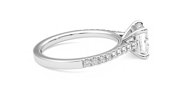 Taylor & Hart Serendipity Princess Engagement Ring 360 degree image 10