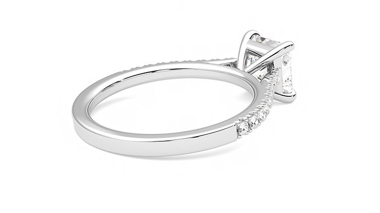 Taylor & Hart Serendipity Princess Engagement Ring 360 degree image 12