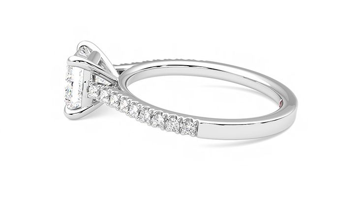 Taylor & Hart Serendipity Princess Engagement Ring 360 degree image 20