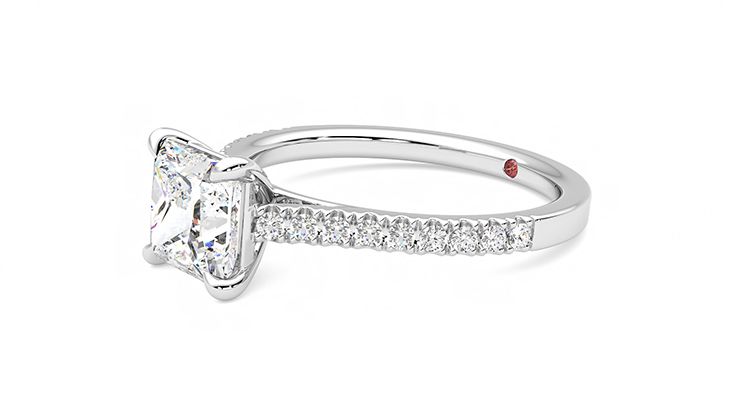 Taylor & Hart Serendipity Princess Engagement Ring 360 degree image 23