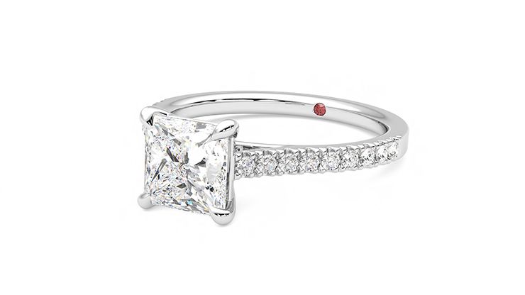 Taylor & Hart Serendipity Princess Engagement Ring 360 degree image 25