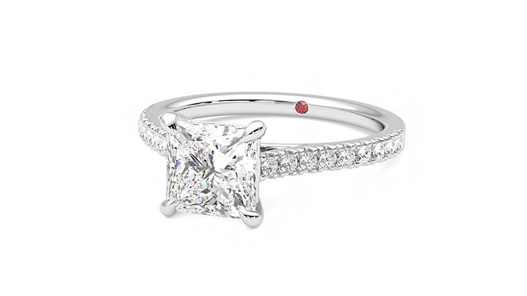 Taylor & Hart Serendipity Princess Engagement Ring 360 degree image 26