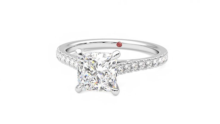 Taylor & Hart Serendipity Princess Engagement Ring 360 degree image 27