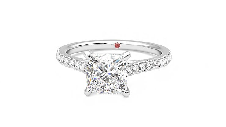 Taylor & Hart Serendipity Princess Engagement Ring 360 degree image 28