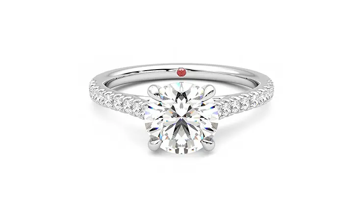 Taylor & Hart Serendipity Round Engagement Ring 360 detail 01