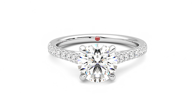 Taylor & Hart Serendipity Round Engagement Ring 360 degree image 0