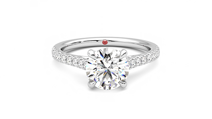 Taylor & Hart Serendipity Round Engagement Ring 360 degree image 1