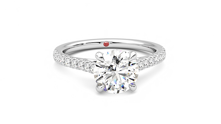 Taylor & Hart Serendipity Round Engagement Ring 360 degree image 2
