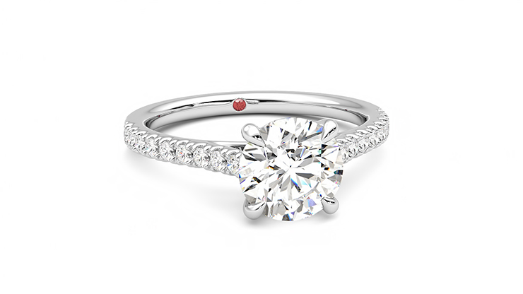 Taylor & Hart Serendipity Round Engagement Ring 360 degree image 3